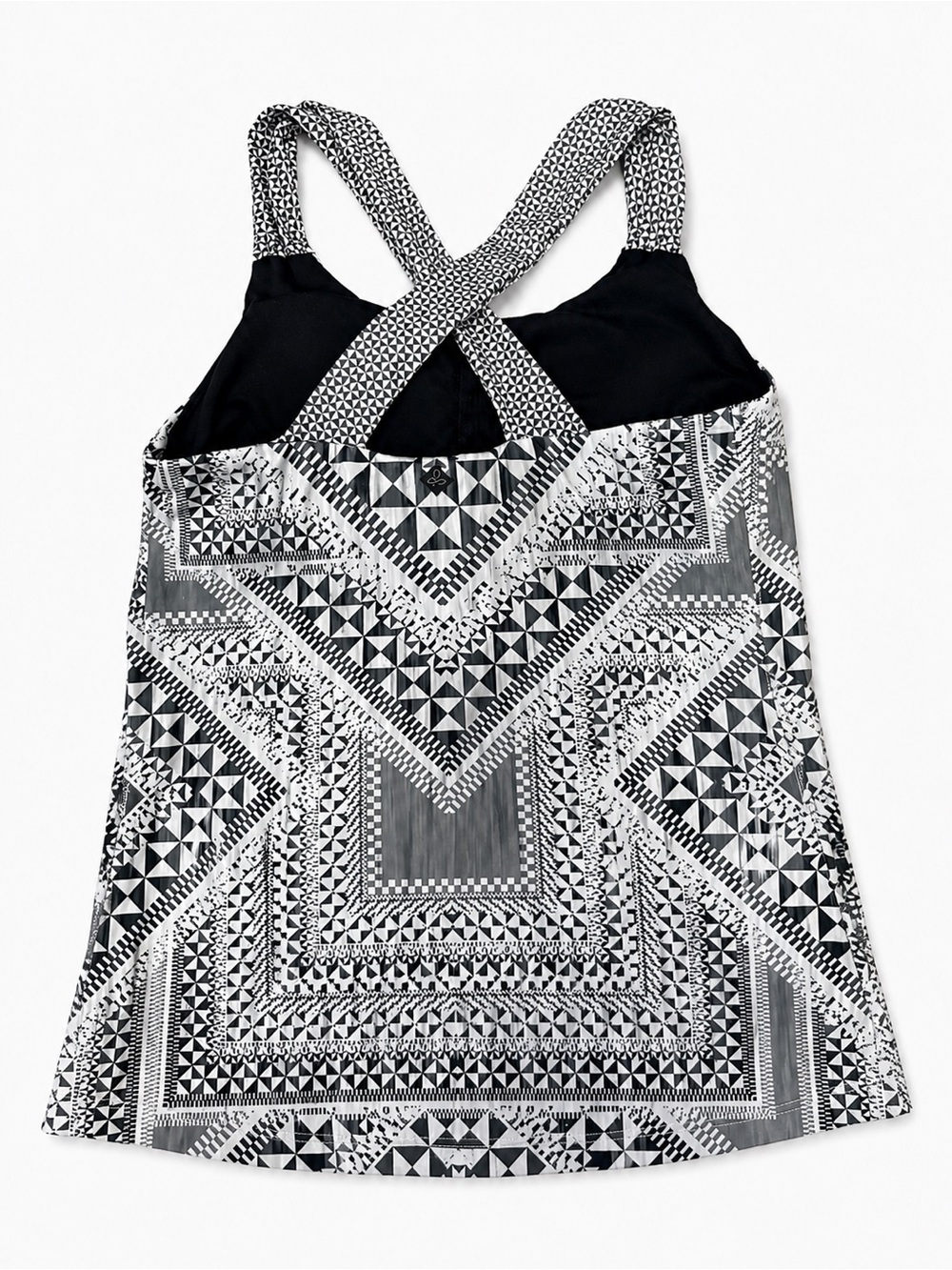 prAna Geometric Cross-Back Performance Tank Top size large - Picture 3 of 9